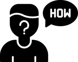 How Glyph Icon vector