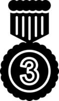 3rd Prize Glyph Icon vector
