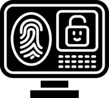 Cyber Security Glyph Icon vector