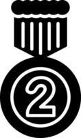 2nd Prize Glyph Icon vector