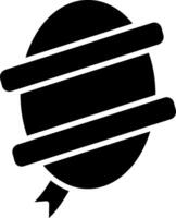 Circle Ribbon Glyph Icon vector