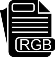 RGB File Format Glyph Icon vector