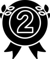 2nd Prize Glyph Icon vector