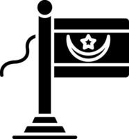 Mauritania Flag Glyph Icon vector