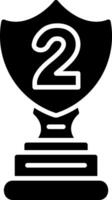 2nd Prize Glyph Icon vector