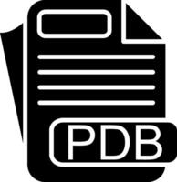 PDB File Format Glyph Icon vector