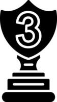 3rd Prize Glyph Icon vector
