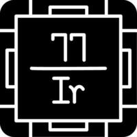 Iridium Glyph Icon vector
