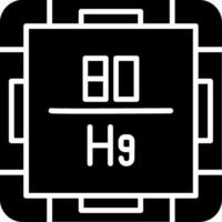Mercury Glyph Icon vector