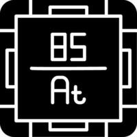 Astatine Glyph Icon vector