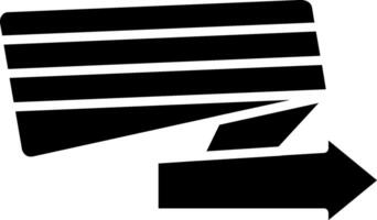 Right Arrow Glyph Icon vector