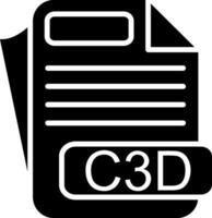 C3D File Format Glyph Icon vector