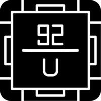 Uranium Glyph Icon vector