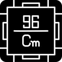 Curium Glyph Icon vector