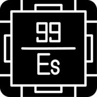 Einsteinium Glyph Icon vector