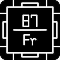 Francium Glyph Icon vector