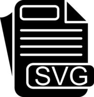 SVG File Format Glyph Icon vector