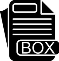 BOX File Format Glyph Icon vector