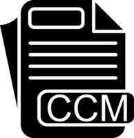 CCM File Format Glyph Icon vector