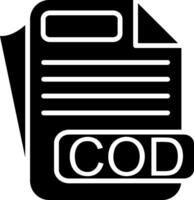 COD File Format Glyph Icon vector