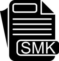 SMK File Format Glyph Icon vector