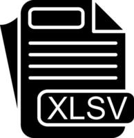 XLSV File Format Glyph Icon vector