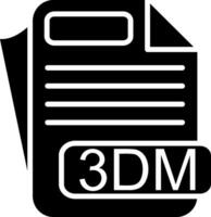 3DM File Format Glyph Icon vector