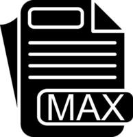 MAX File Format Glyph Icon vector
