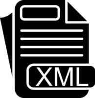 XML File Format Glyph Icon vector