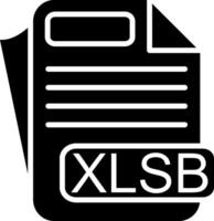 XLSB File Format Glyph Icon vector