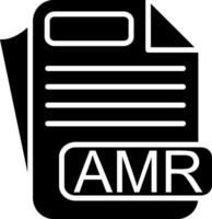 AMR File Format Glyph Icon vector