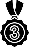 3rd Prize Glyph Icon vector
