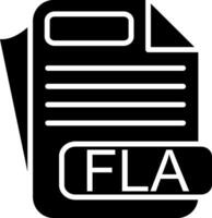 FLA File Format Glyph Icon vector