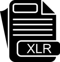 XLR File Format Glyph Icon vector