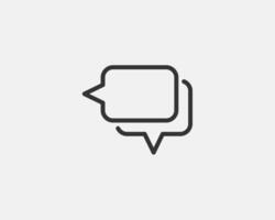 Chat icon design element. Talk bubble speech sign. Dialogue balloon. vector