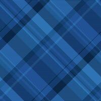 Frame fabric plaid texture, classical seamless textile. Layer pattern check background tartan in blue and cyan colors. vector