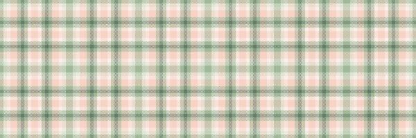 Crossed check plaid textile, coat seamless pattern texture. Shabby tartan fabric background in pastel and light colors. vector