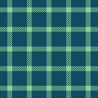 Curve background texture , close up check fabric pattern. Sensual plaid textile seamless tartan in cyan and green colors. vector