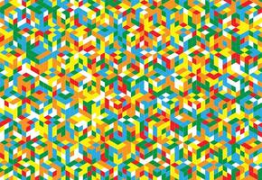 Magic cube pattern seamless design. Color block puzzle background. vector