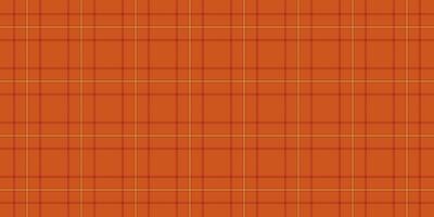 Overlayed tartan textile , old pattern fabric seamless. New year plaid check background texture in orange and red colors. vector
