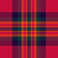 Formal plaid seamless check, apartment pattern background fabric. Tablecloth texture textile tartan in dark and red colors. vector