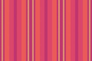 Purface lines background pattern, factory seamless textile. Coodle vertical stripe texture fabric in red and pink colors. vector