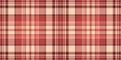 Male seamless pattern, plain check tartan texture. Other background fabric textile plaid in red and peach puff colors. vector