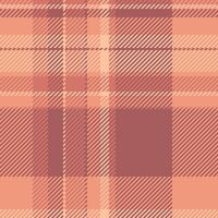 Rosa check seamless plaid, checks background tartan textile. Vertical fabric texture pattern in red and orange colors. vector