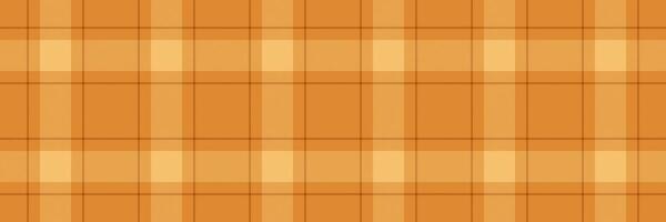 Easter check fabric tartan, patterned seamless texture pattern. Italian plaid textile background in orange and amber colors. vector