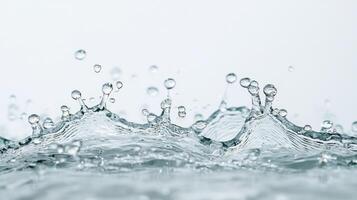 Droplets rise and fall, forming splashes on the surface of water with delicate and intricate patterns in motion photo