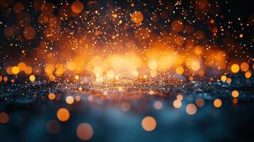A mesmerizing display of glowing particles creates an enchanting atmosphere, evoking a sense of wonder and magic photo