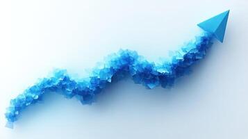 Dynamic blue arrows create an impression of increasing progress in a sleek and modern design photo