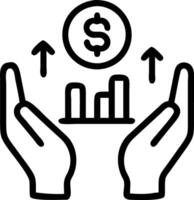 Virtual savings app with floating coins vector