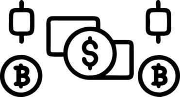A creative arrangement of digital currency symbols and traditional money on a plain white background with space for text captured with a static shot to emphasize the blend of digit vector